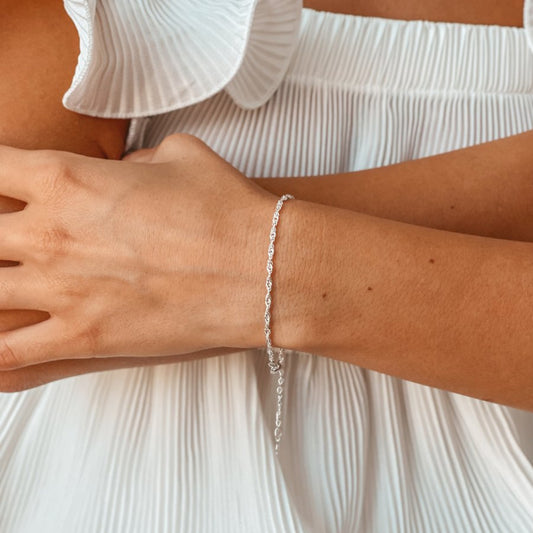 Stříbrný náramek Singapore - Indira