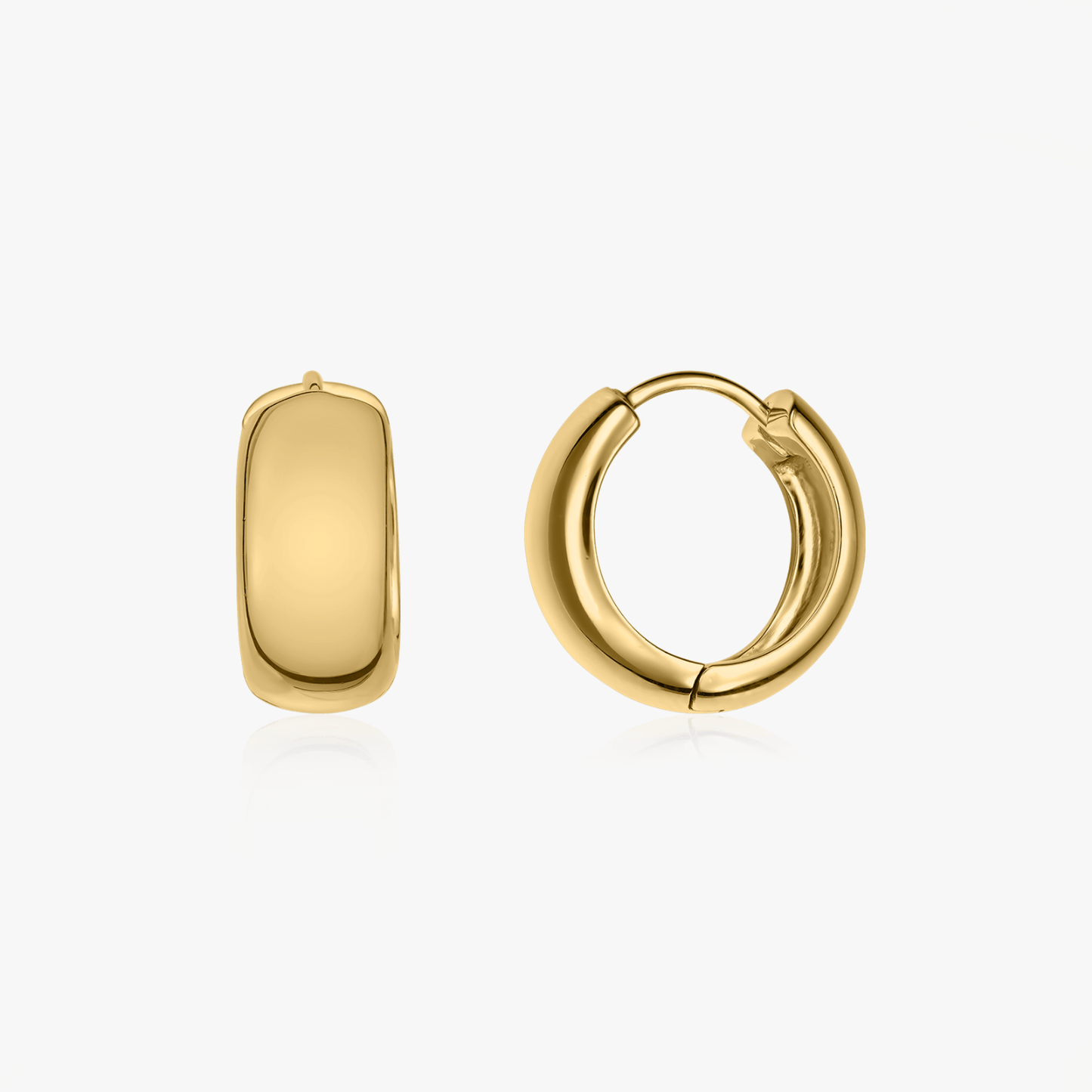 Stříbrné náušnice Golden Bold Maxi Hoops - Indira