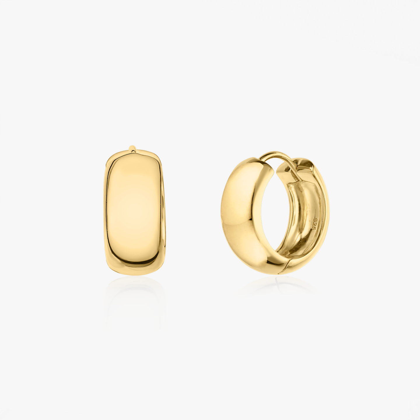 Stříbrné náušnice Golden Bold Maxi Hoops - Indira