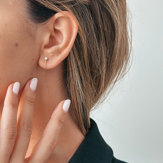 Zlaté náušnice Emma - Zirkon - Indira