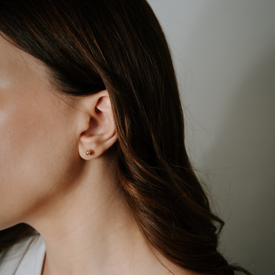 Zlaté náušnice Pointelle - Indira