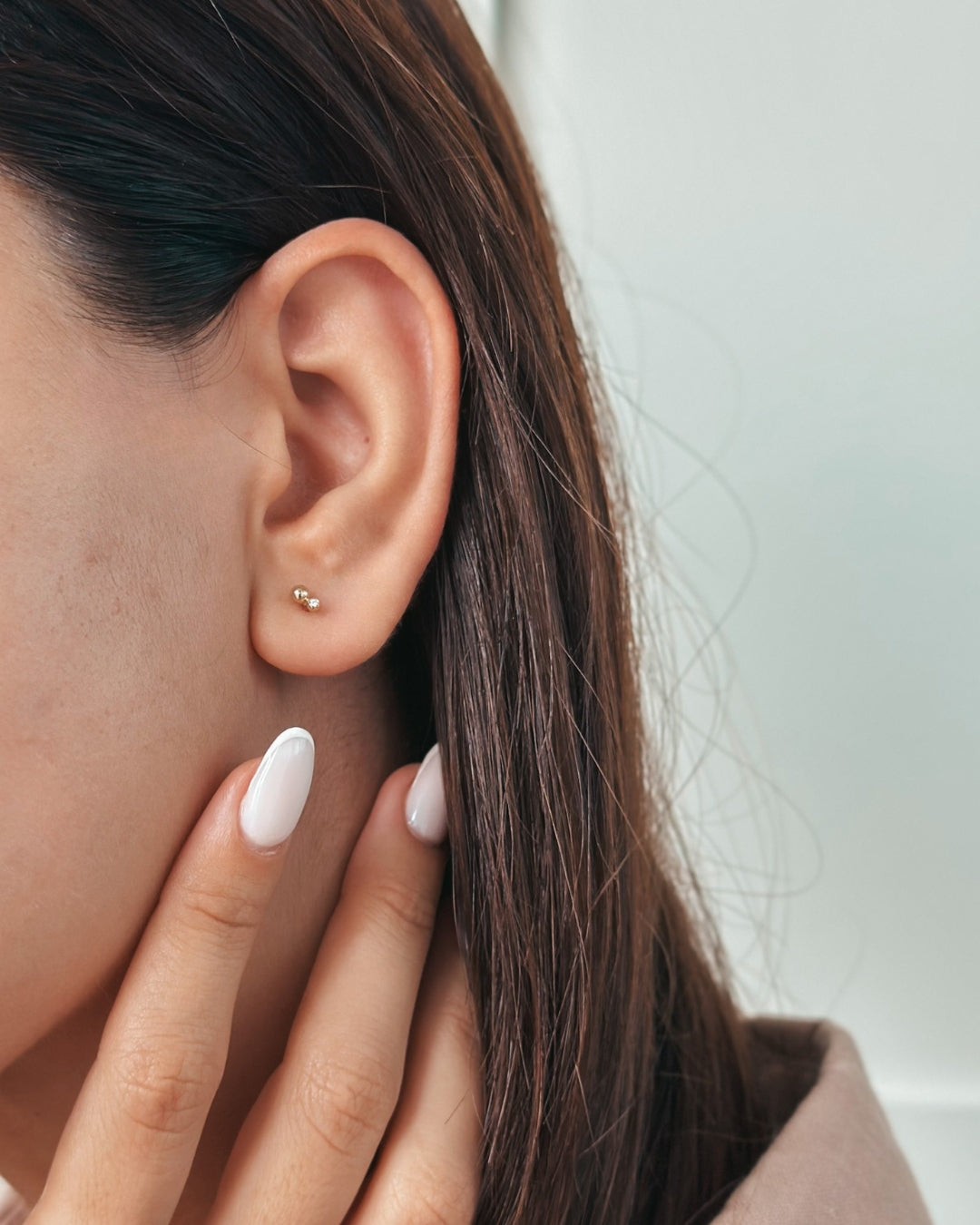 Náušnice ze žlutého zlata Tear - Diamanty - Indira