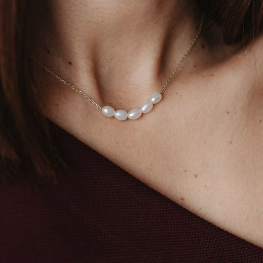 Colier din argint Maia - Perle Naturale - Indira