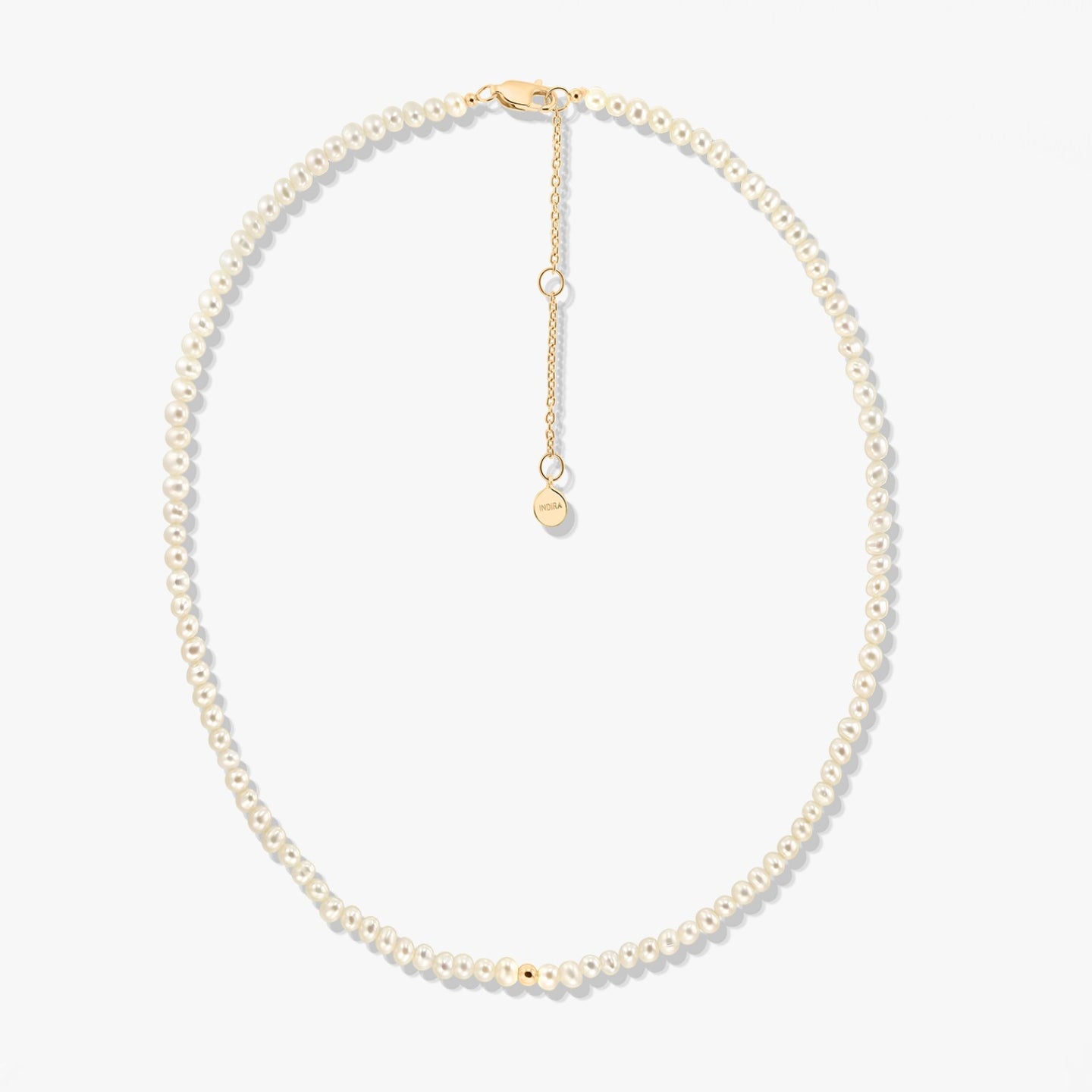 Stříbrný náhrdelník Golden Glam - Přírodní perly