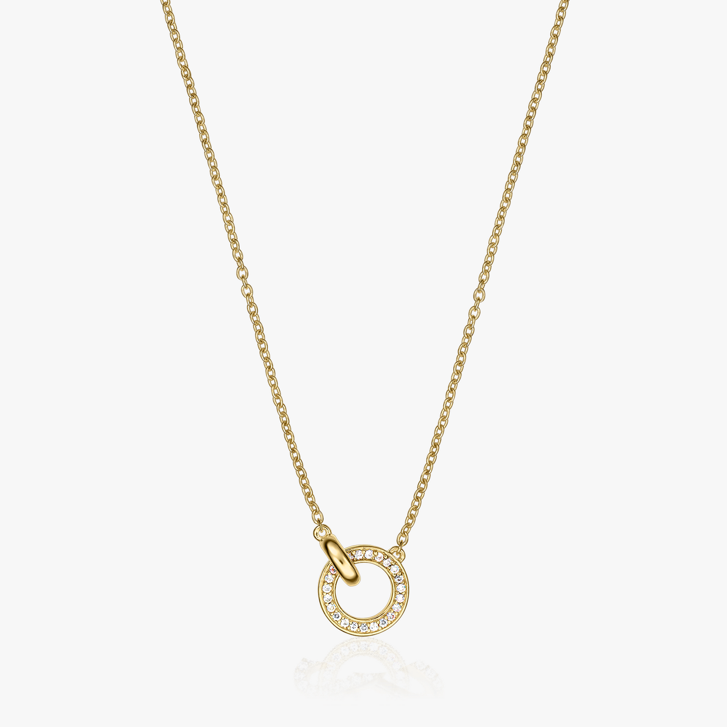 Stříbrný náhrdelník Golden Linked - Indira