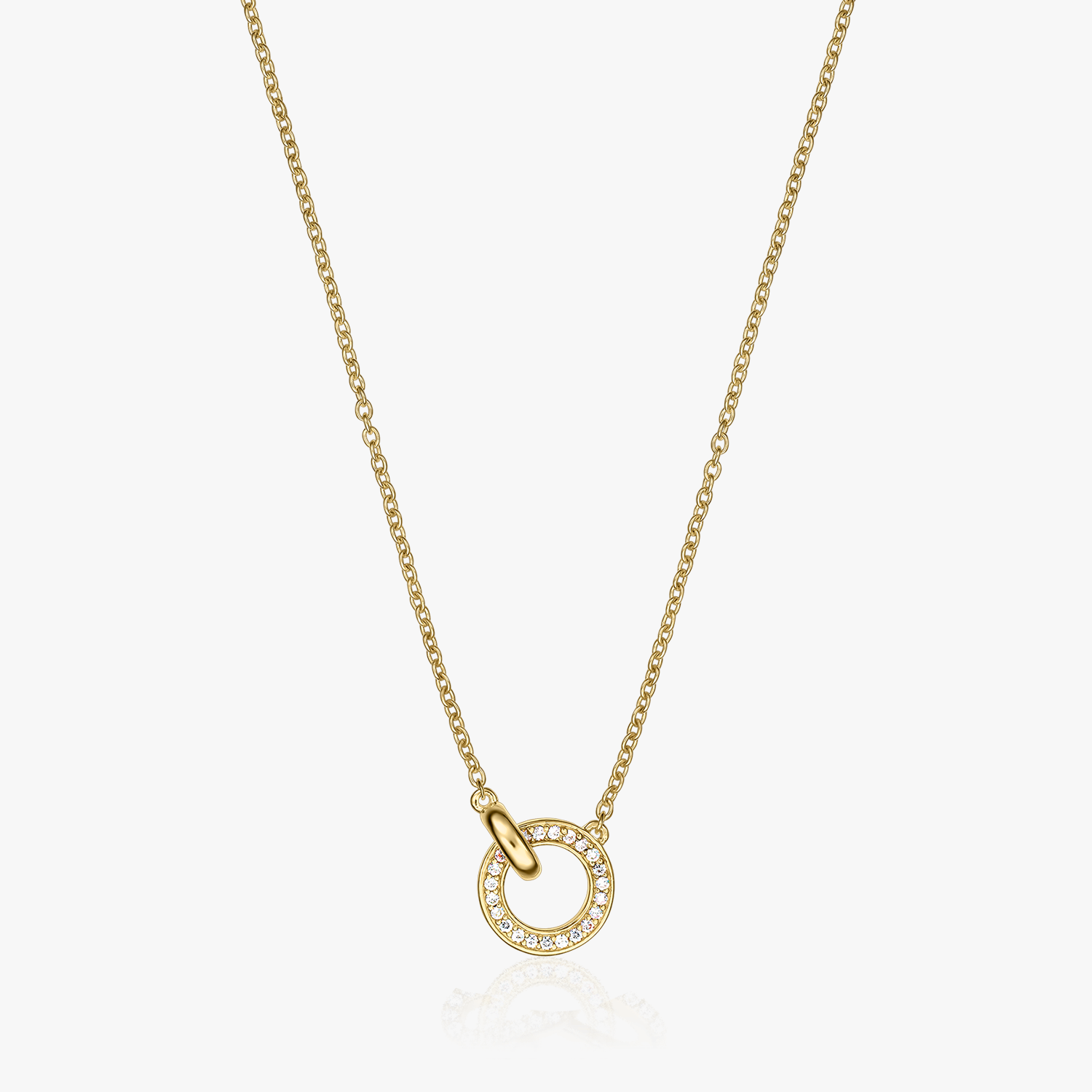 Stříbrný náhrdelník Golden Linked - Indira