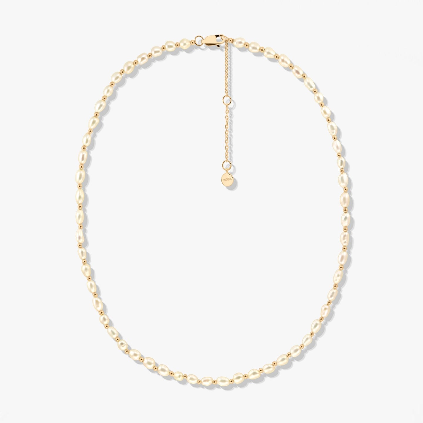 Colier din argint Golden Mini Cherie - Perle Naturale