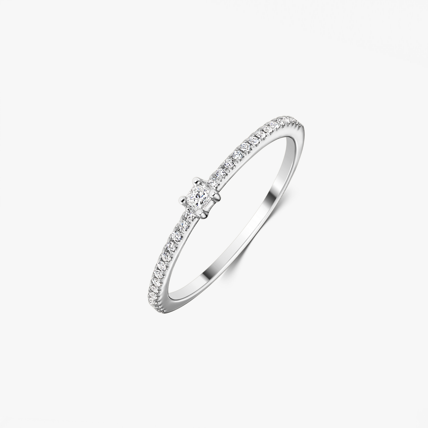 Prsten z bílého zlata Luma – Diamanty - Indira