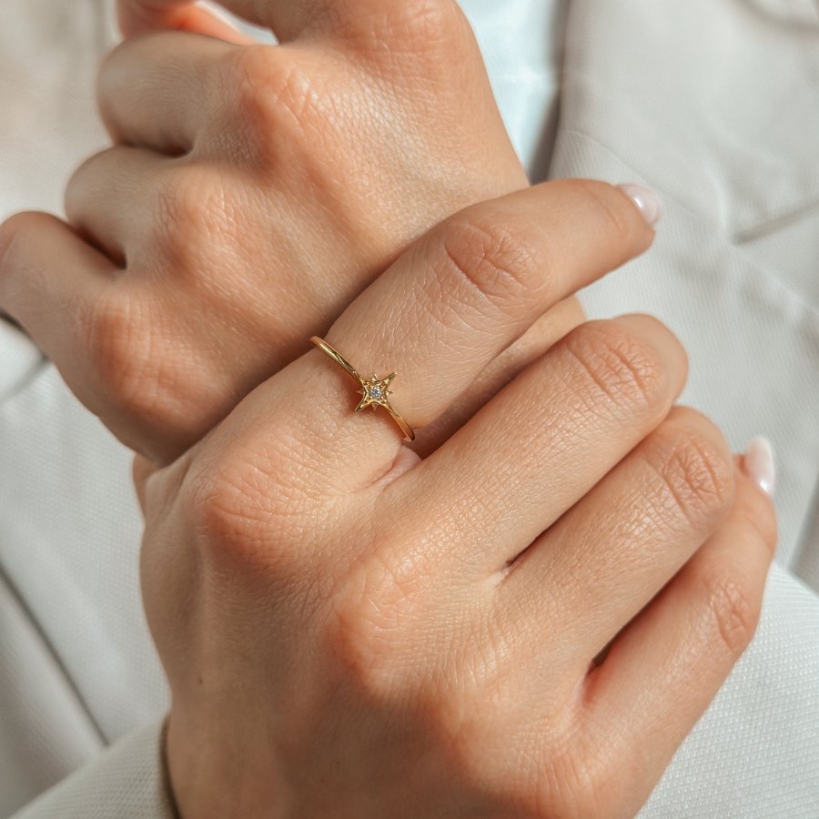 Stříbrný prsten Golden Hera - Zirkon - Indira