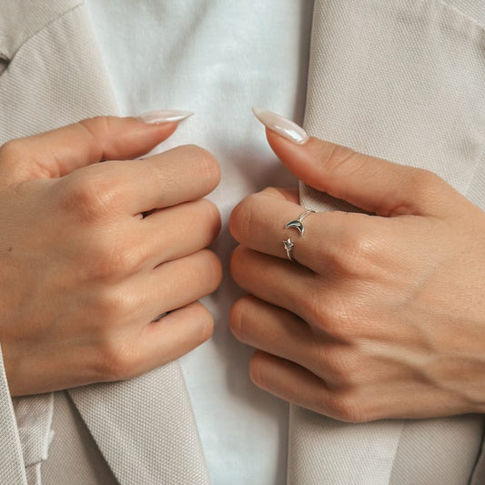 Stříbrný prsten Starry - Indira