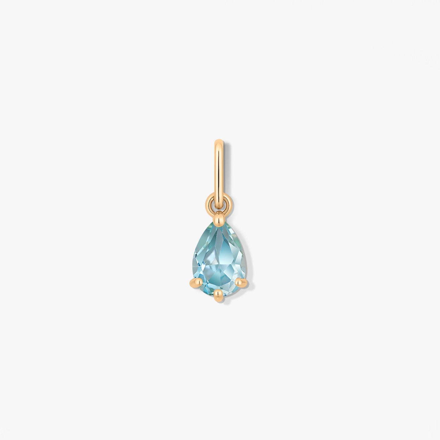 Zlatý přívěsek Birthstone March - Modrý Topaz
