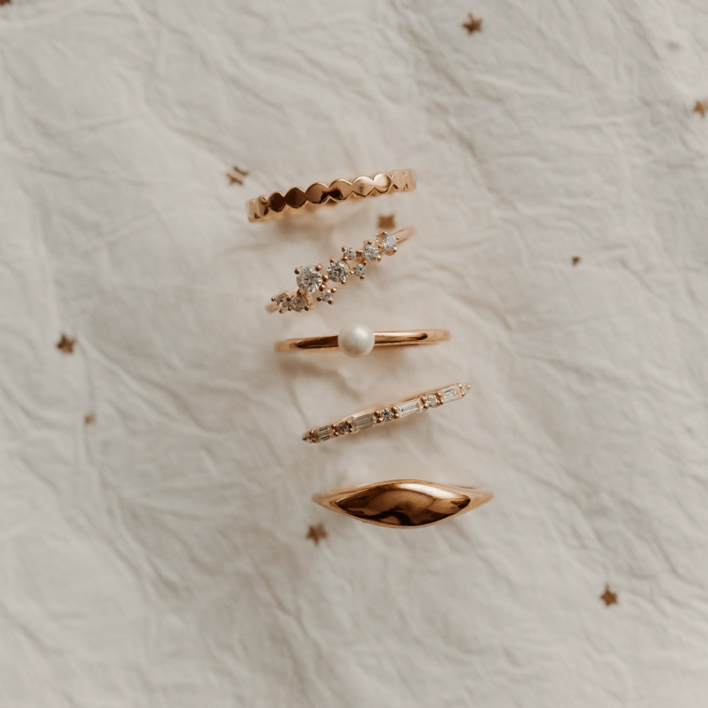 Stříbrný prsten Golden Galaxy - Zirkon - Indira