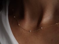 Náhrdelník Starburst zlatý - Zirkonium