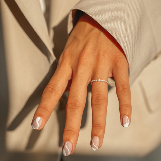 Klasický stříbrný prsten Eternity - Zirkon - Indira