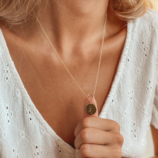 Stříbrný náhrdelník Golden Zodiac - Rak - Indira