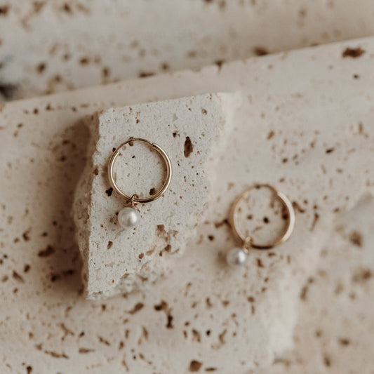 Zlaté náušnice Ruth - Přírodní perly - Indira