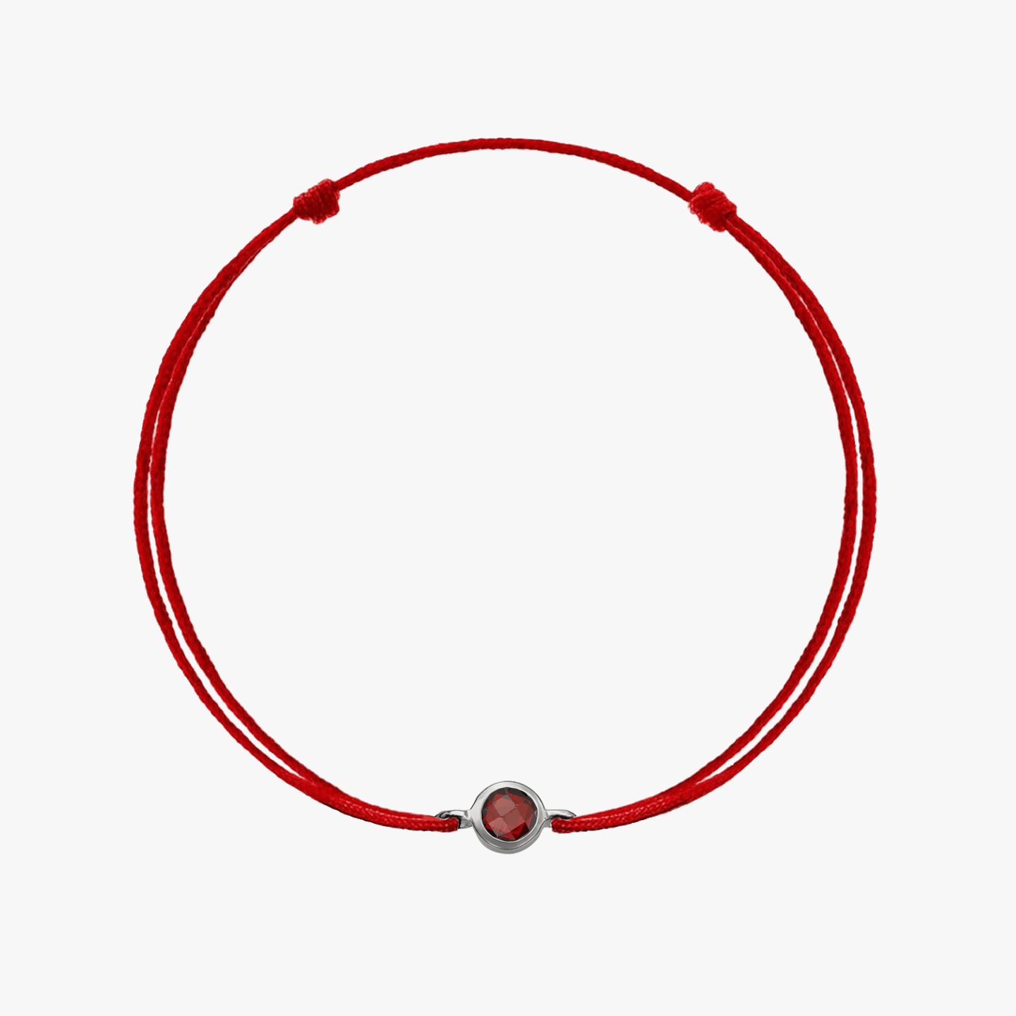 Stříbrný náramek Birthstone Silver January - Granát - Indira