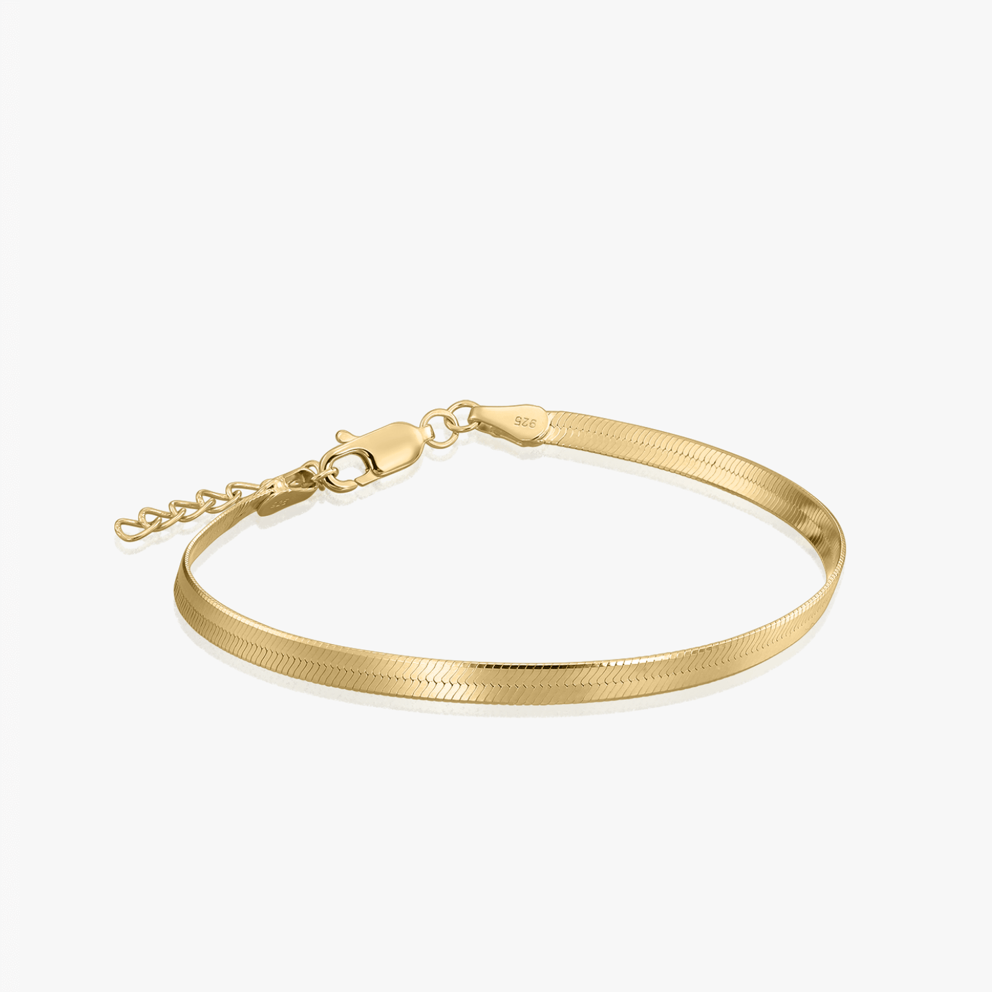 Stříbrný kotníkový náramek Golden Herringbone - Indira