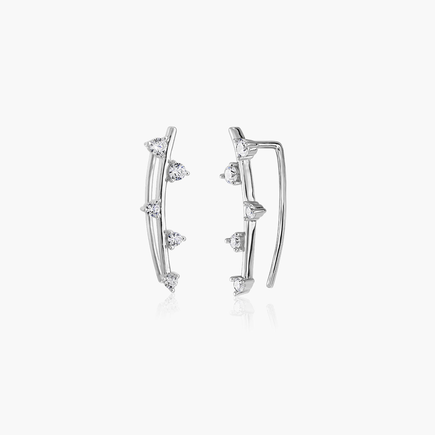Stříbrné náušnice Ivy - Zirkon - Indira