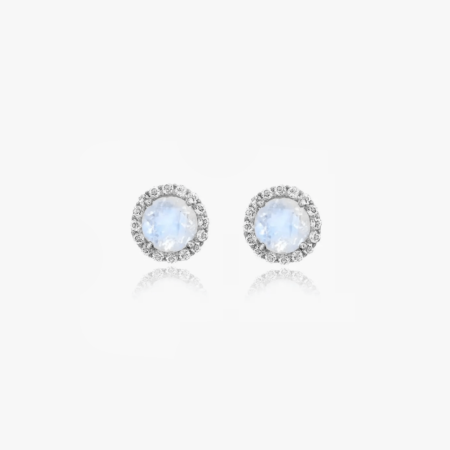 Keira Silver Earrings with Moonstone and Zirconium