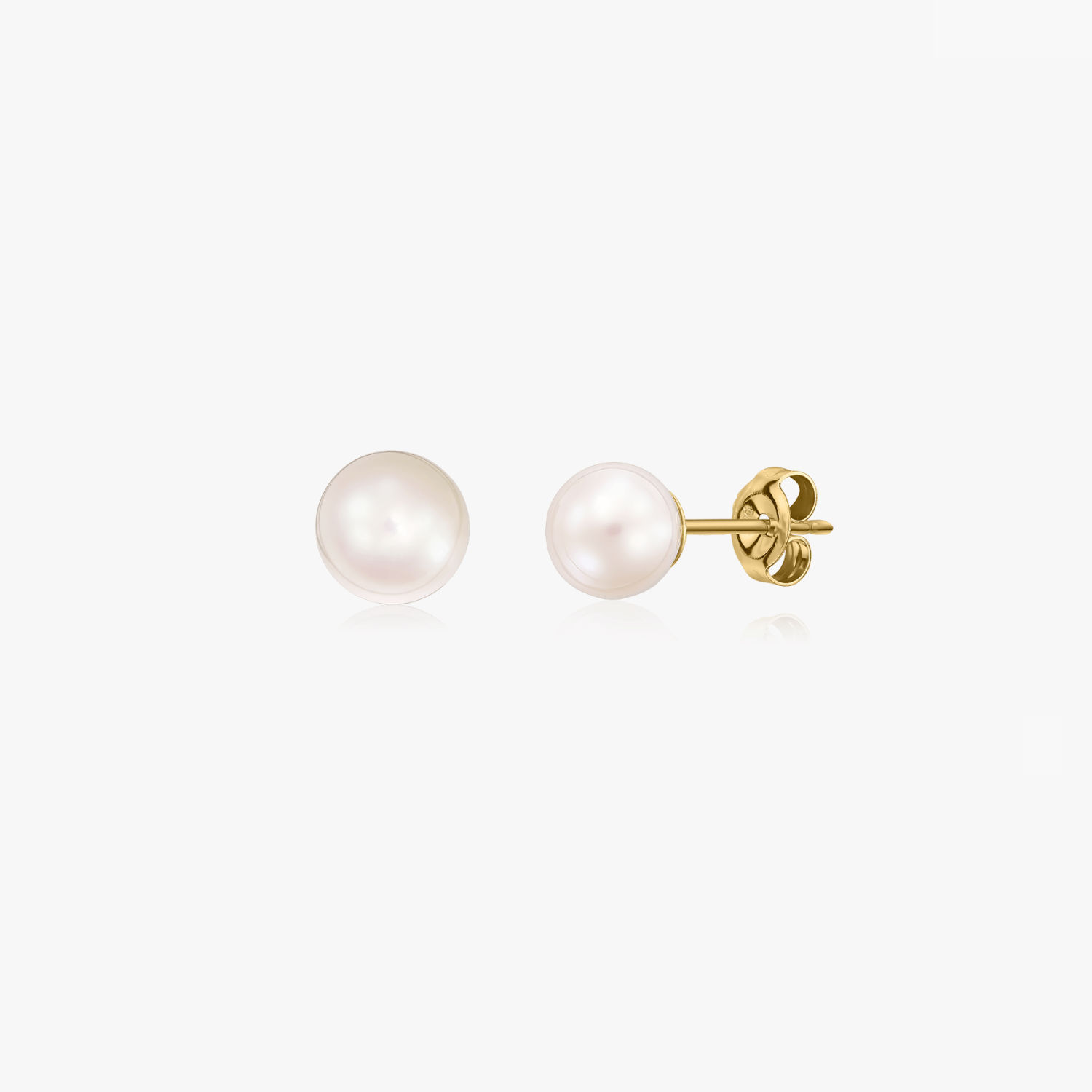 Náušnice zlaté Pearl Studs - Indira
