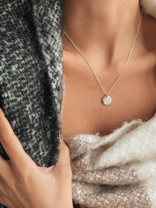 Stříbrný náhrdelník Birth Flower Silver - Leden Sněženka - Indira