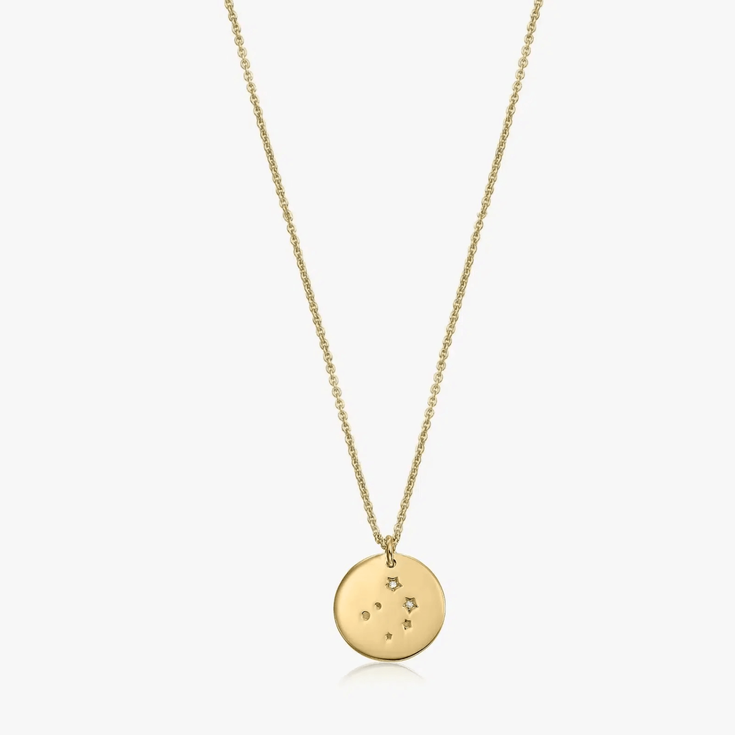 Stříbrný náhrdelník Golden Zodiac - Váhy - Indira