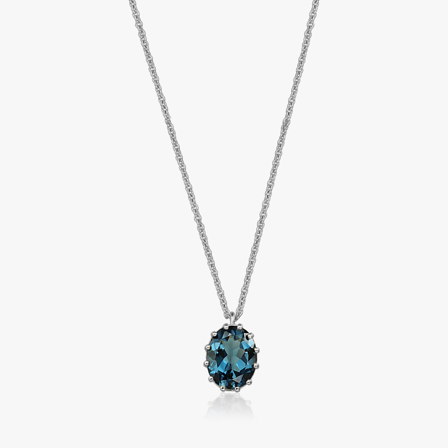 Stříbrný náhrdelník Serene - Blue London Topaz - Indira