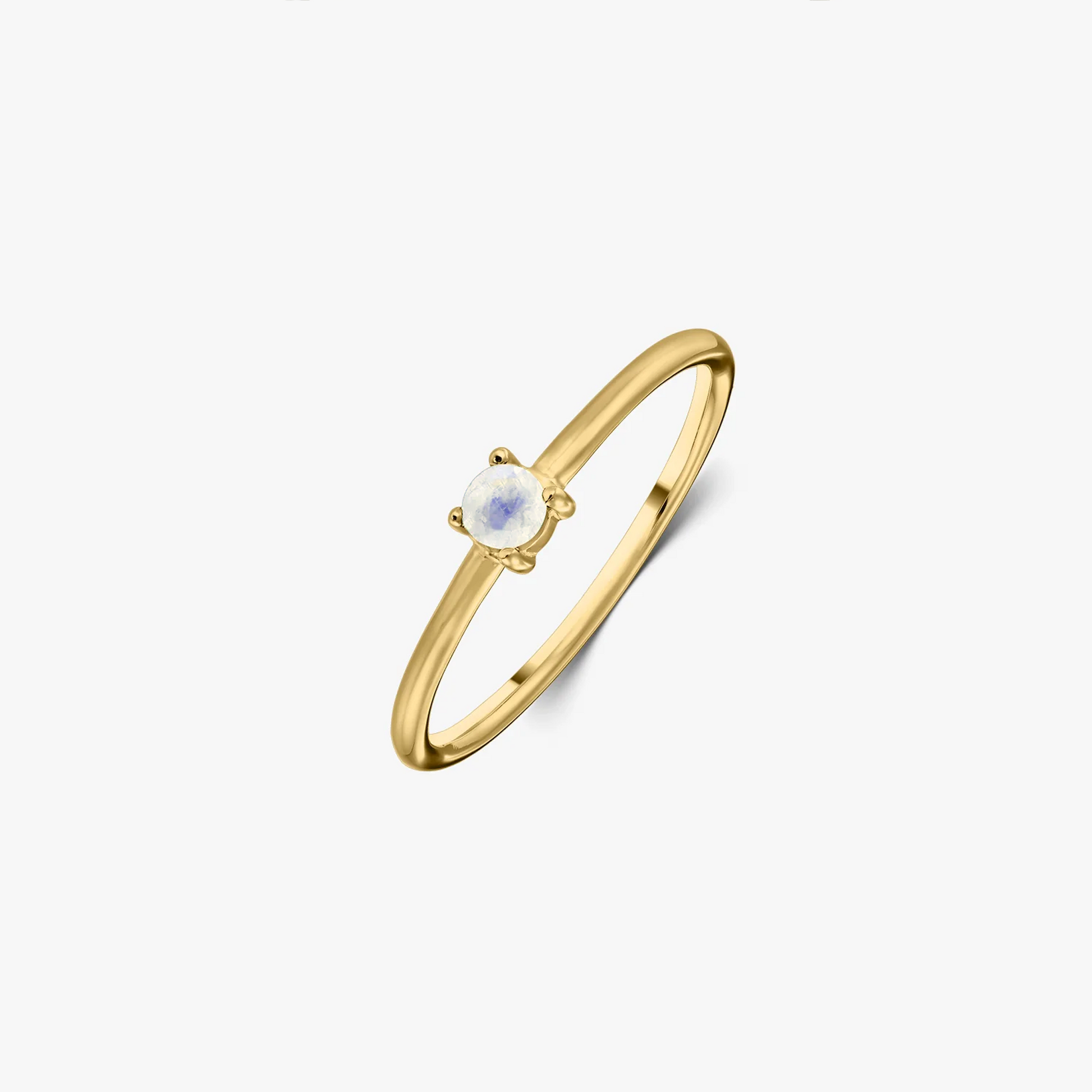 Stříbrný prsten Birthstone Golden June - Měsíční kámen - Indira