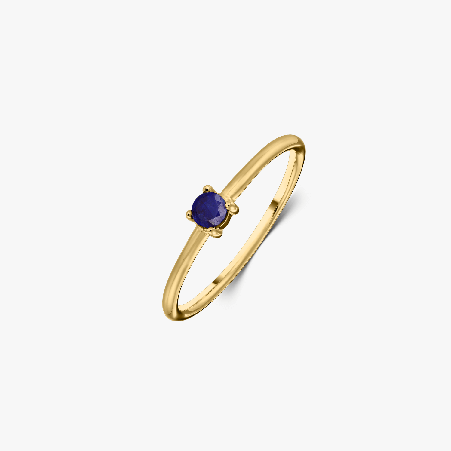 Stříbrný prsten Birthstone Golden September - Safír - Indira