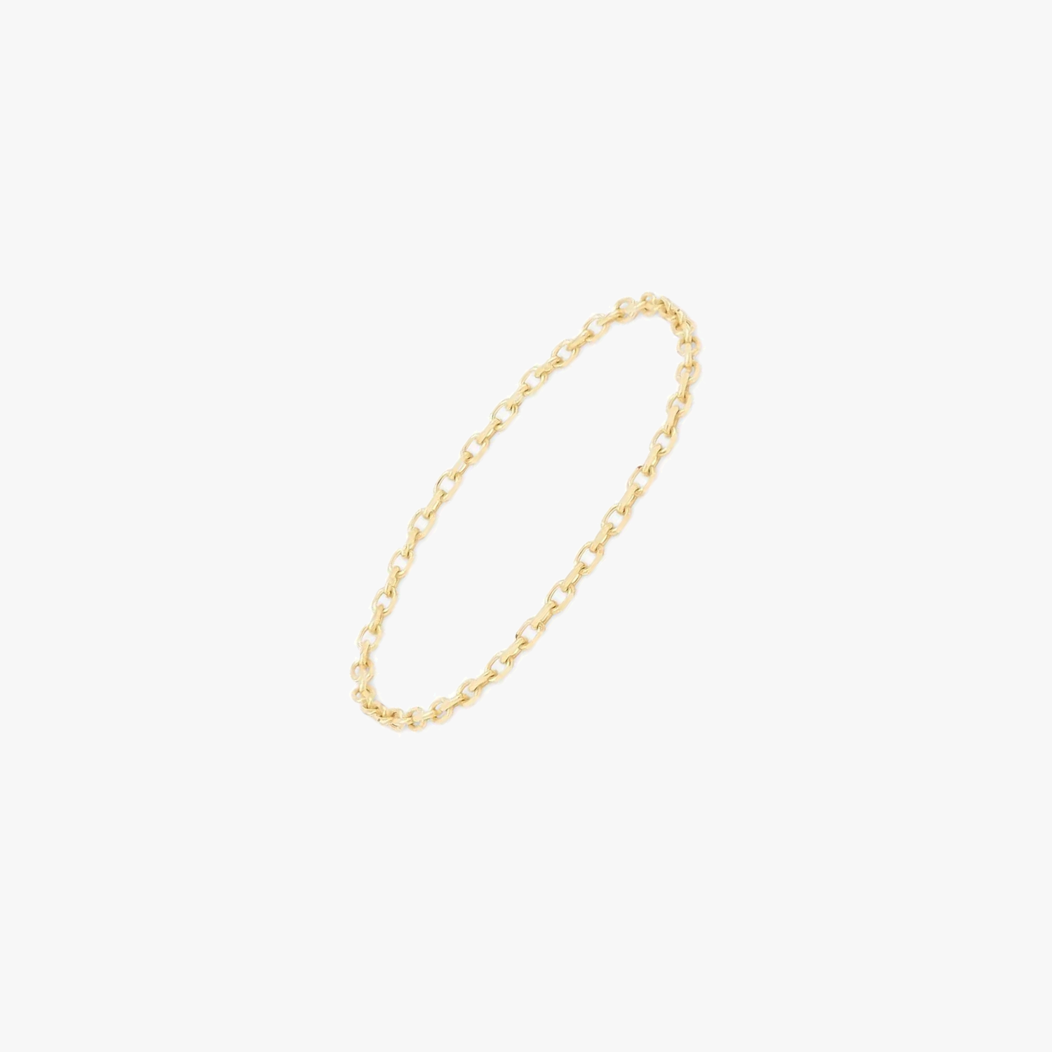 A 14K gold chain ring displayed on a white background.