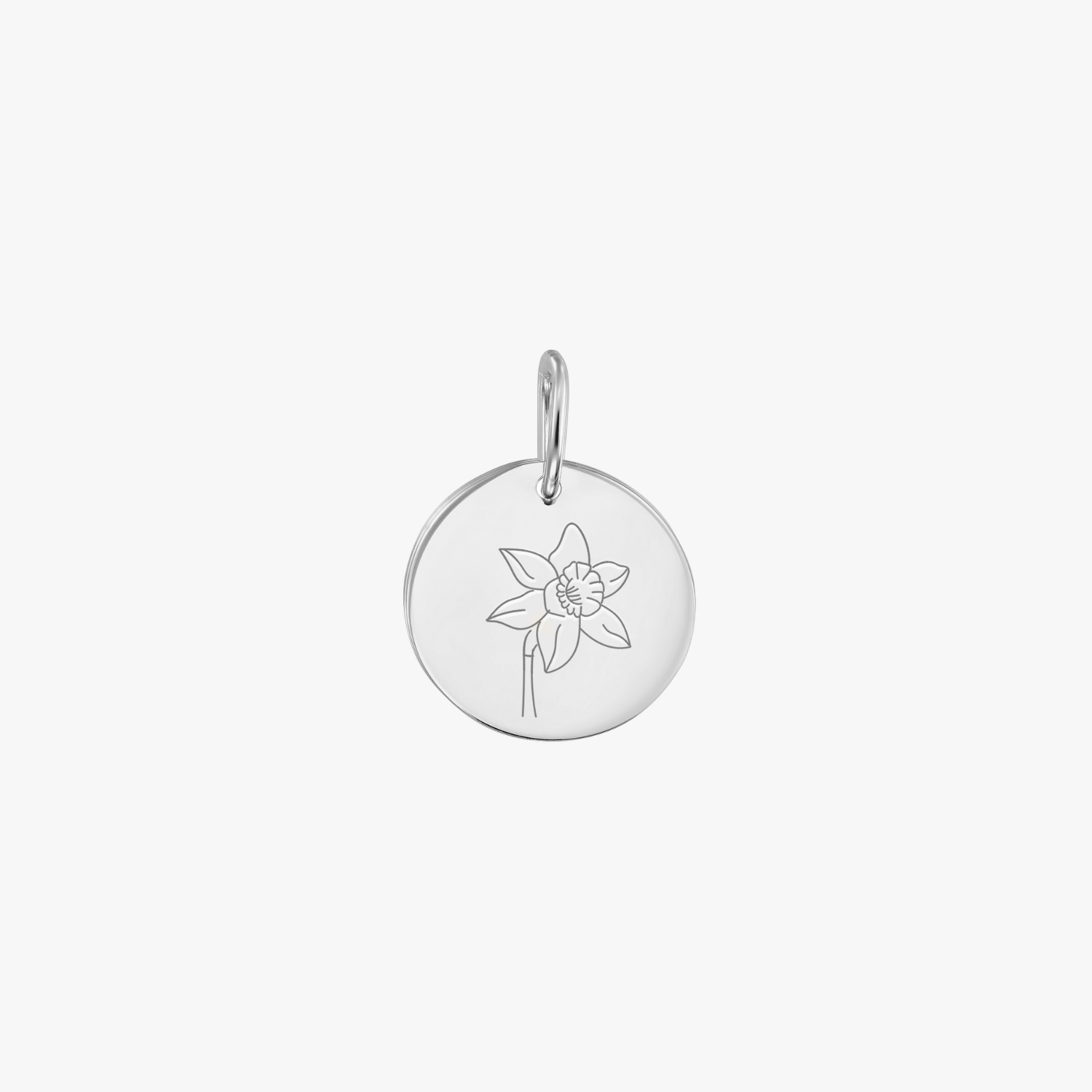 Přívěsek z bílého zlata Birth Flower - March Daffodil - Indira
