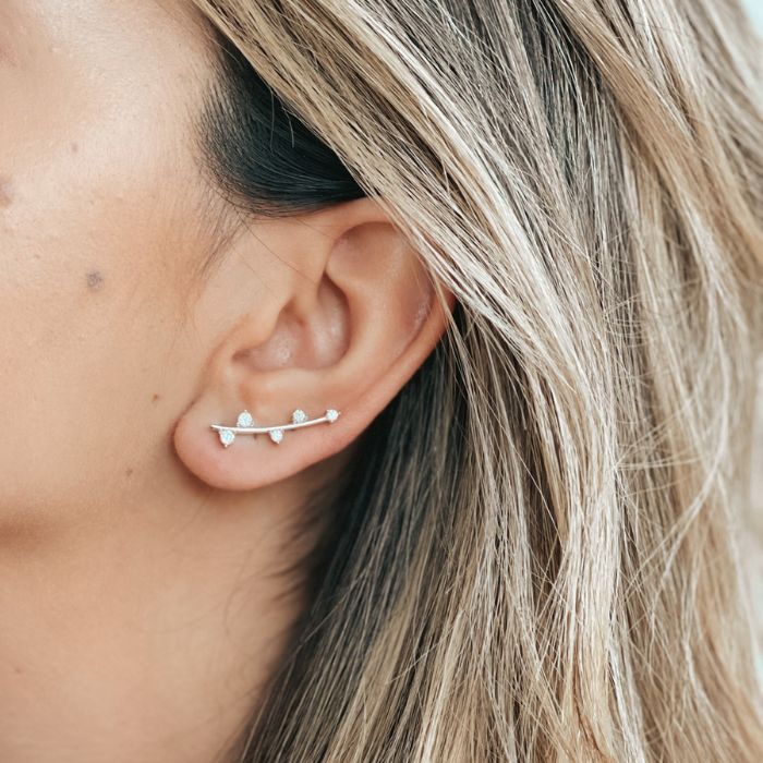 Stříbrné náušnice Ivy - Zirkonie - Indira