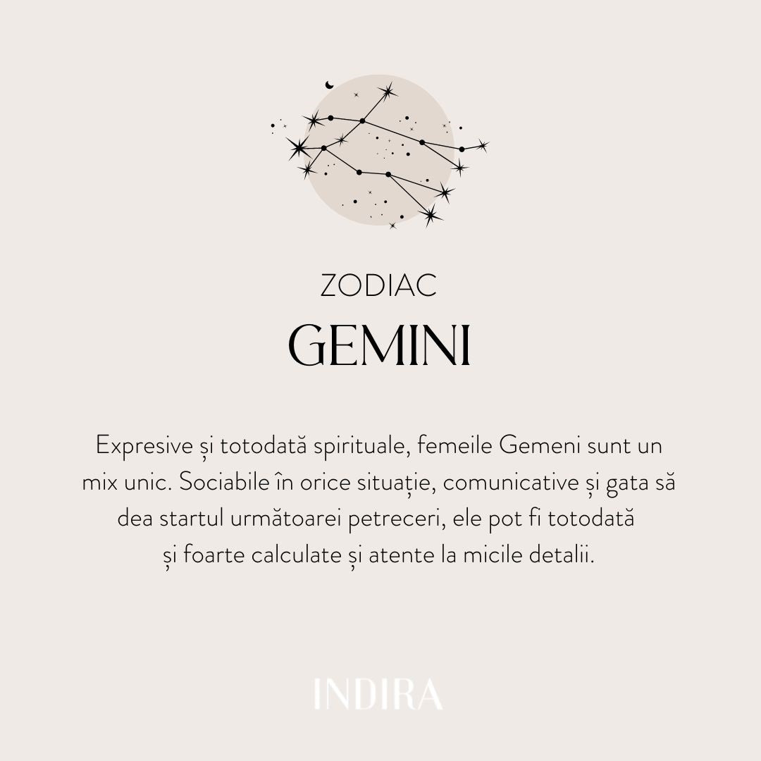 Stříbrný náhrdelník Silver Zodiac - Gemini - Indira