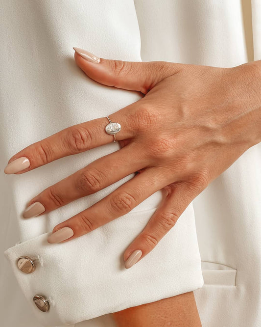 Stříbrný prsten Birth Flower - Srpen Mák - Indira