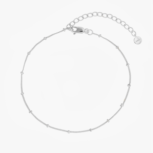 Brățară de picior din argint Beaded - Indira