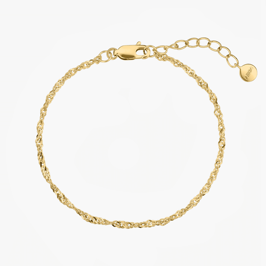 Stříbrný náramek Golden Singapore - Indira