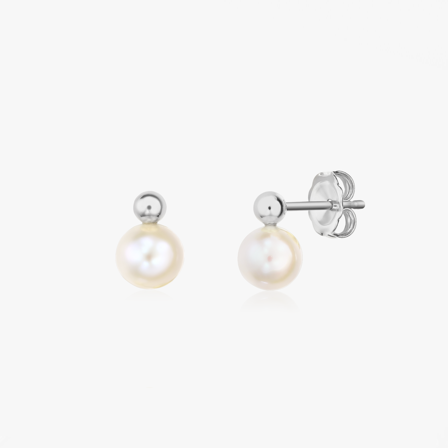 Stříbrné náušnice Avery - Přírodní perla - Indira