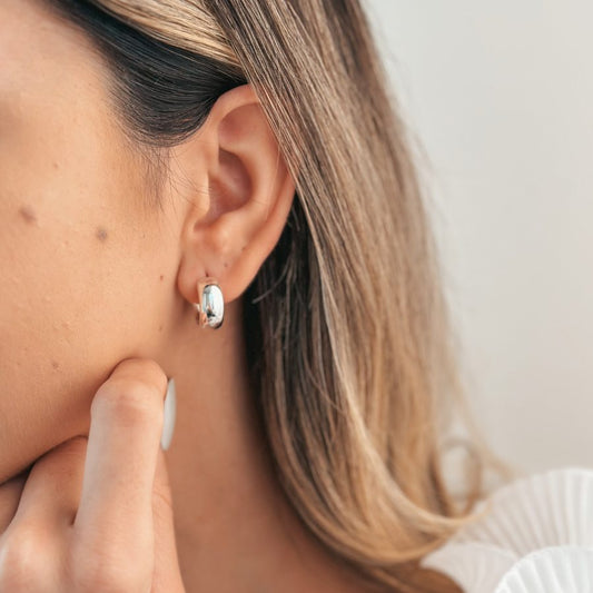 Stříbrné náušnice Bold Maxi Hoops - Indira