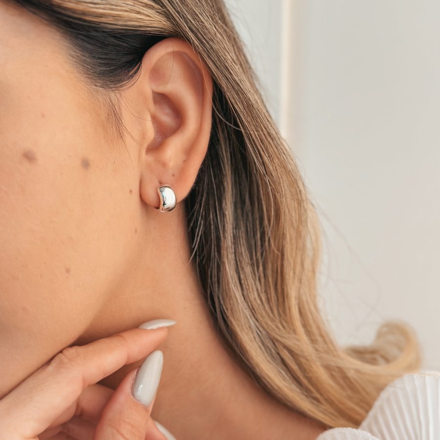Stříbrné náušnice Bold Mini Hoops - Indira