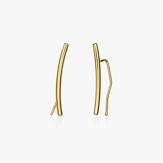 Zlaté náušnice Ear Climber - Indira