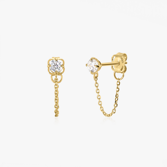 Zlaté náušnice Emma - Zirkon - Indira