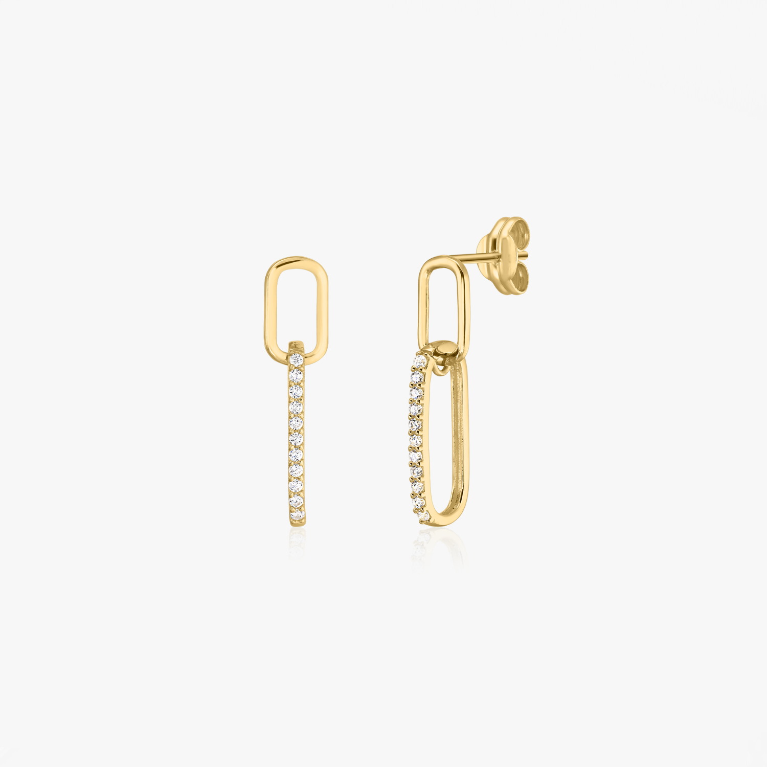 Zlaté náušnice Jessica - Zirkon - Indira