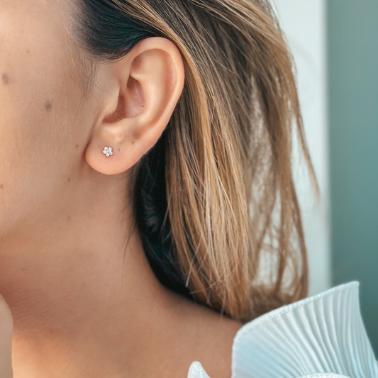 Zlaté náušnice Lorelai - Zirkon - Indira