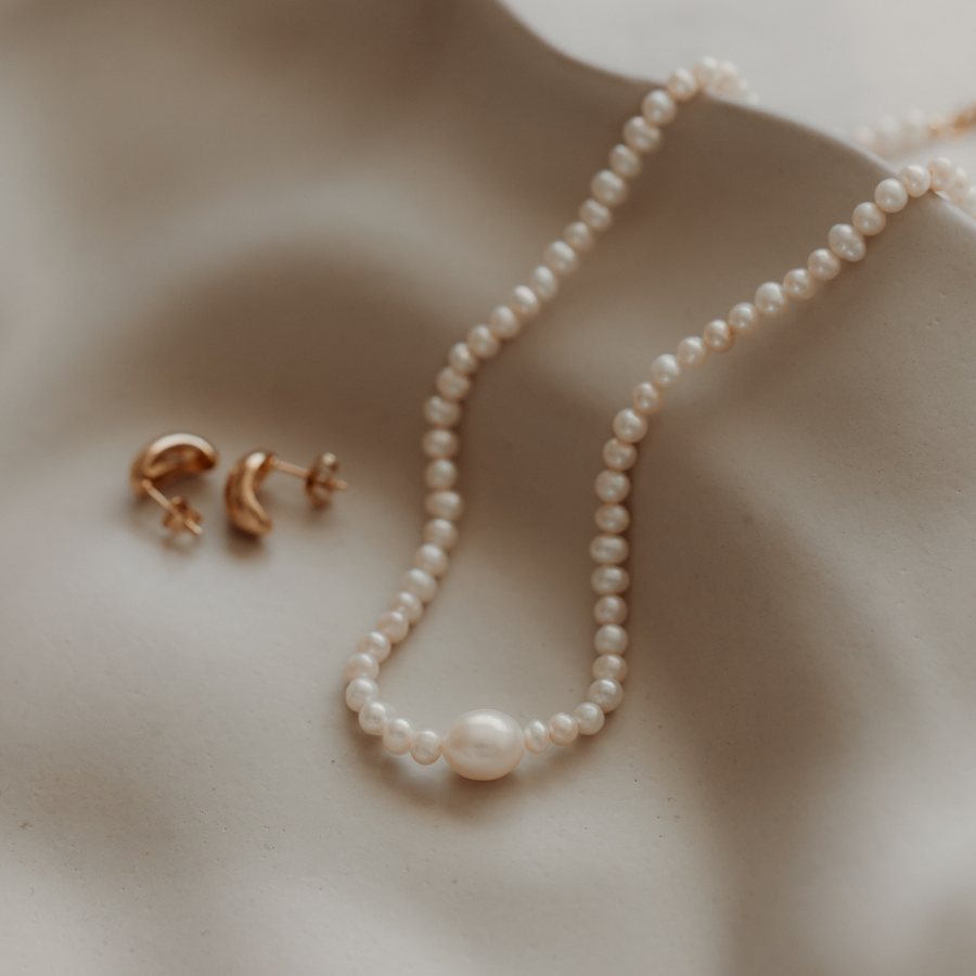 Colier din argint Chanti - Perle de cultura - Indira