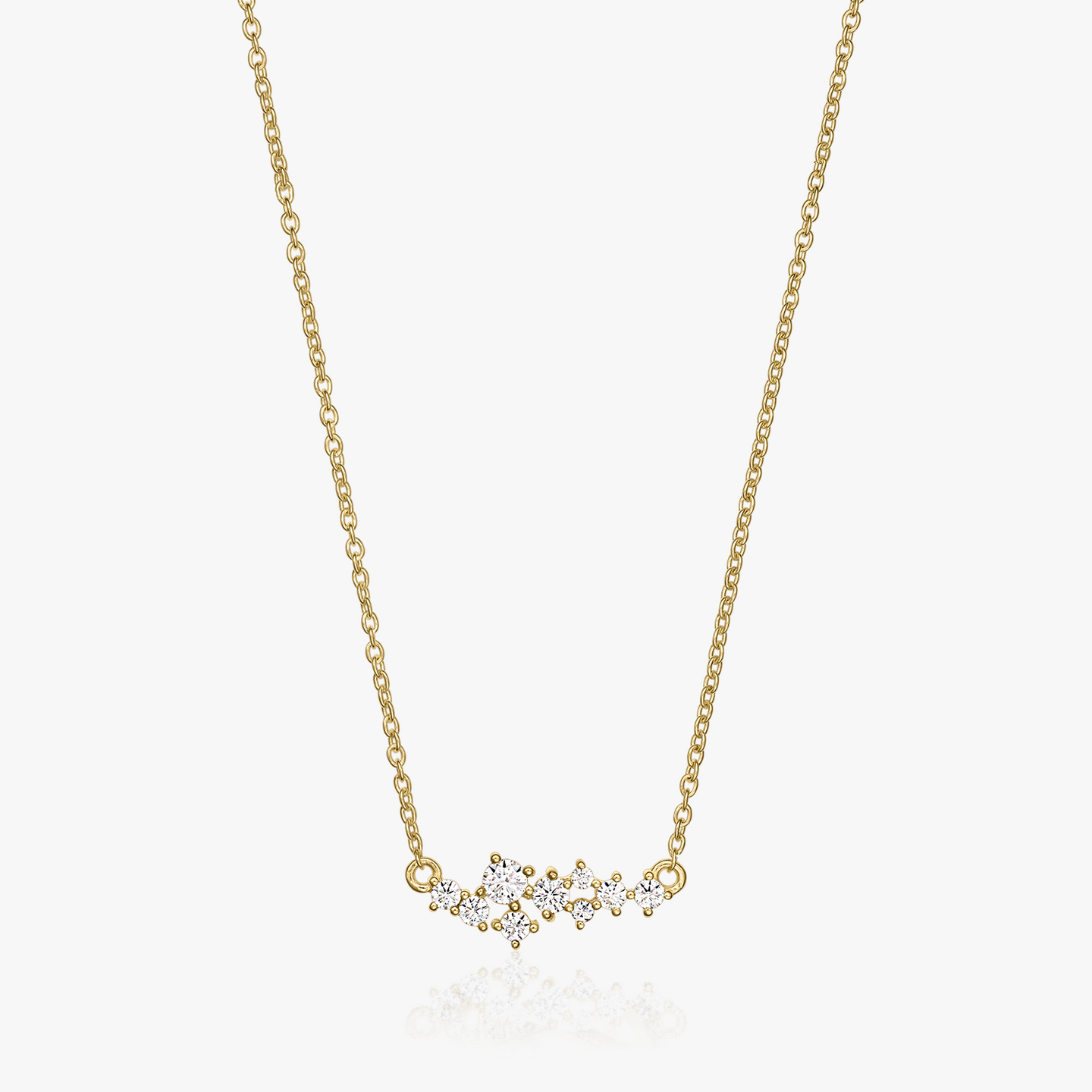 Stříbrný náhrdelník Golden Constellation - Indira