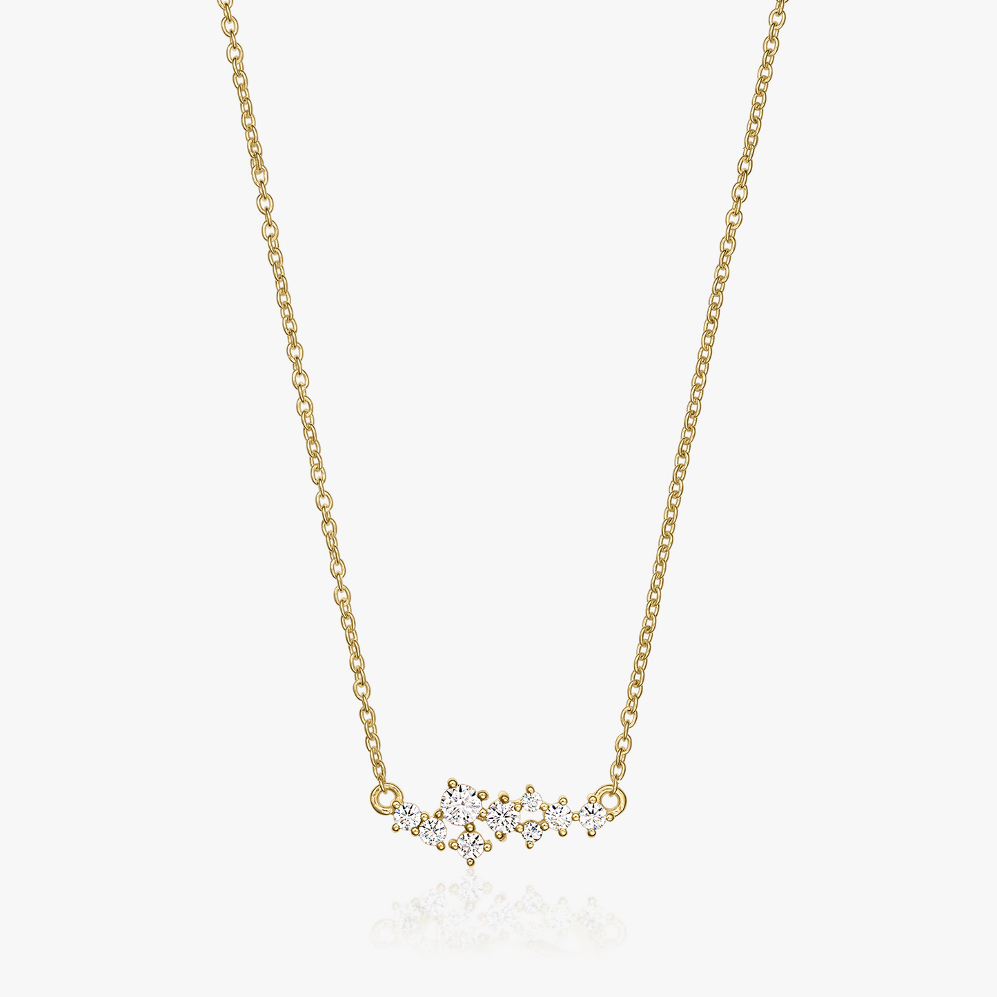 Stříbrný náhrdelník Golden Constellation - Indira