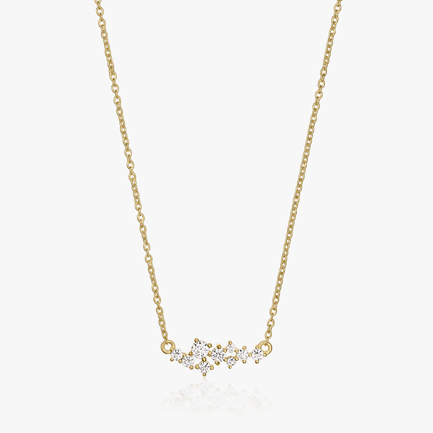 Stříbrný náhrdelník Golden Constellation - Indira