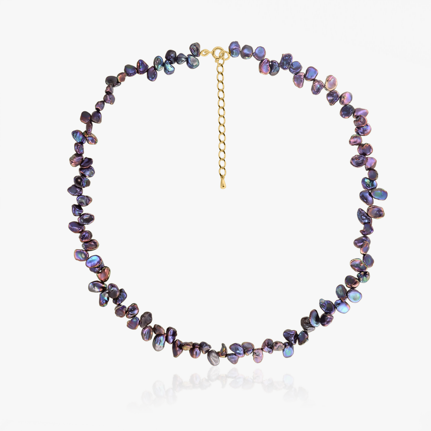 Colier din aur Mini Lulu - Perle Keshi Negre - Indira