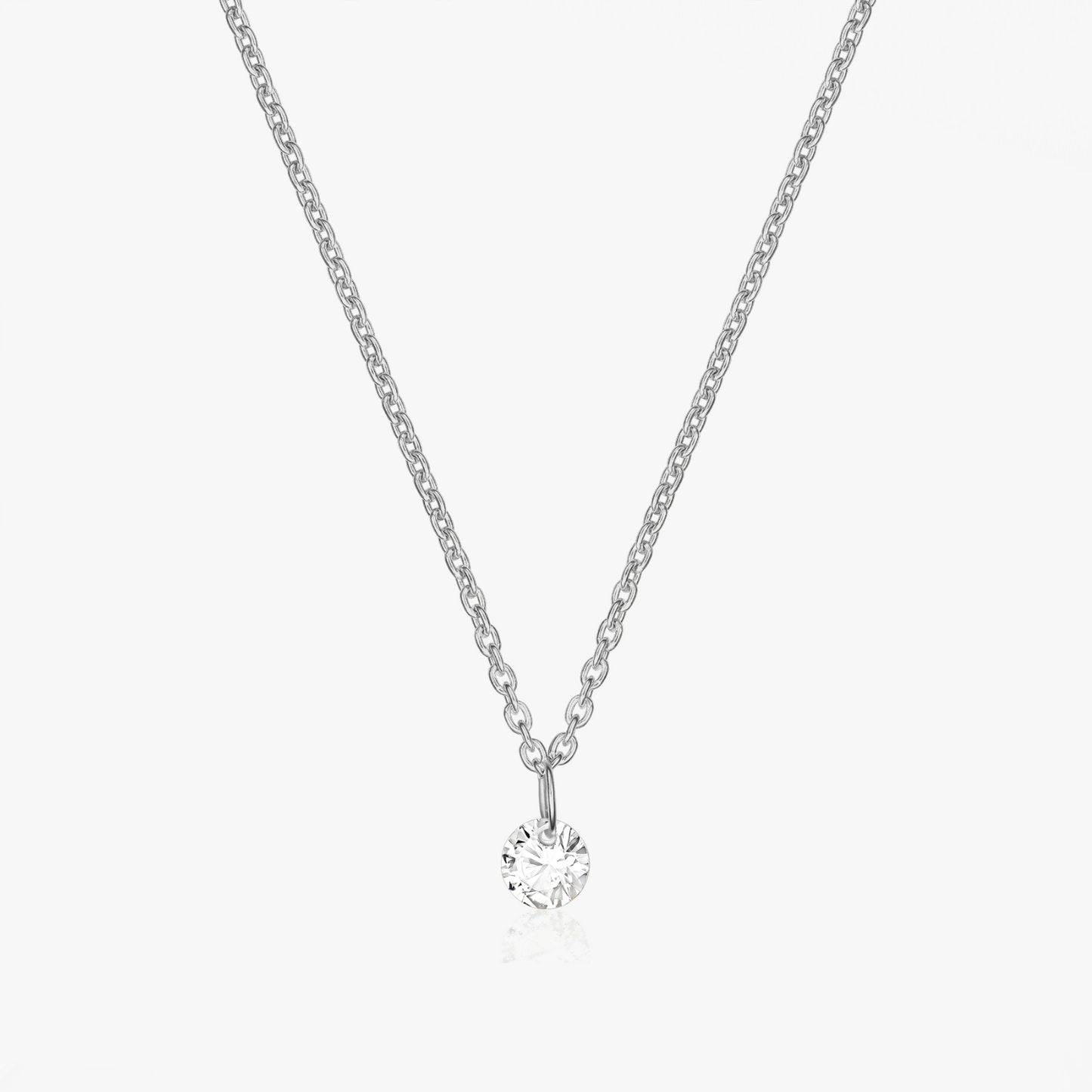 Stříbrný náhrdelník Solitaire - zirkon - Indira